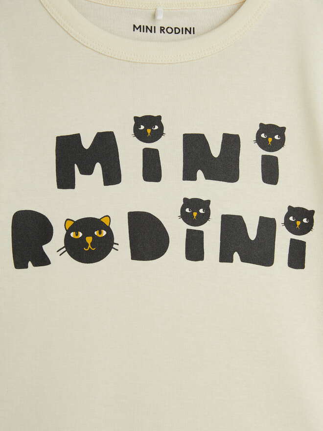 MINI RODINI MINI RODINI Camiseta Cats 2512010611 Blanco Regular Fit
