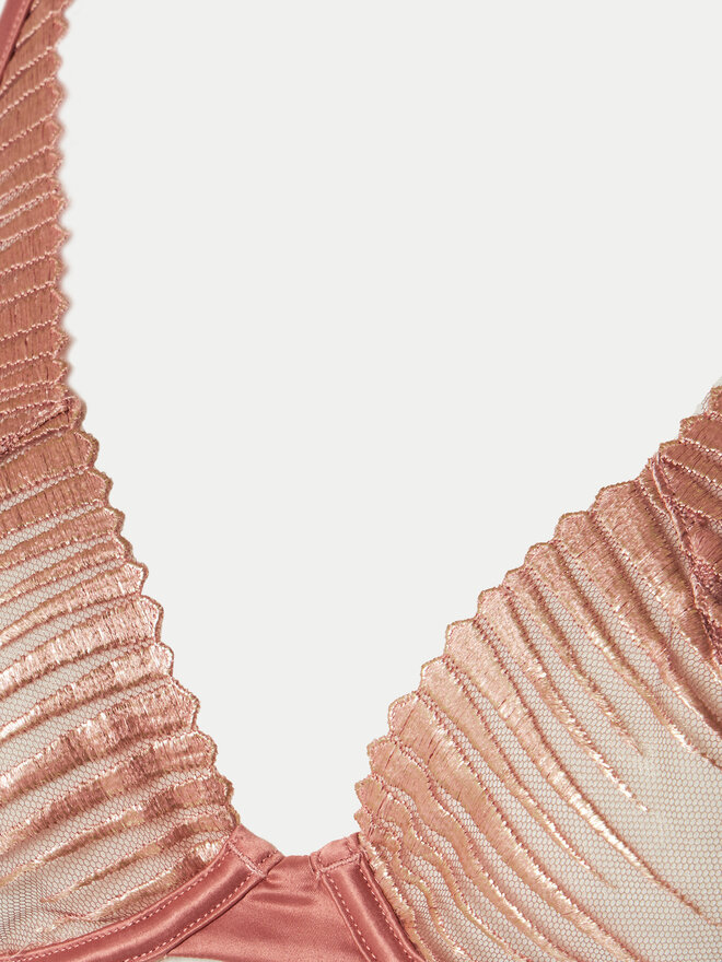 Hunkemöller Hunkemöller Nedrček s kostjo Daphne 300393 Rdeča