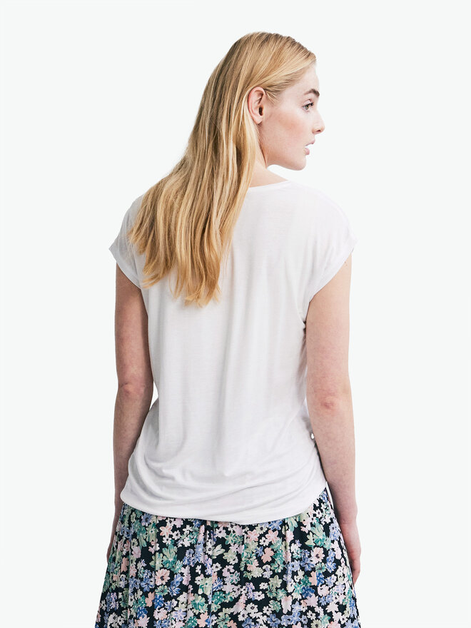 Pieces Pieces Marškinėliai Billo 17078732 Balta Loose Fit