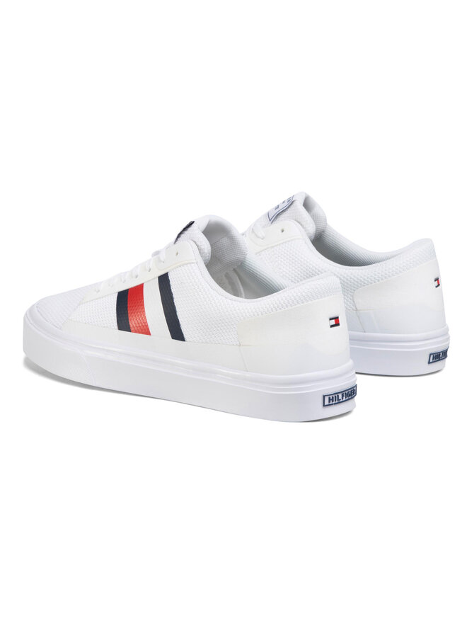 Tommy Hilfiger Sneakers Tommy Hilfiger Lightweight Stripes Knit Sneaker FM0FM02689 Weiß