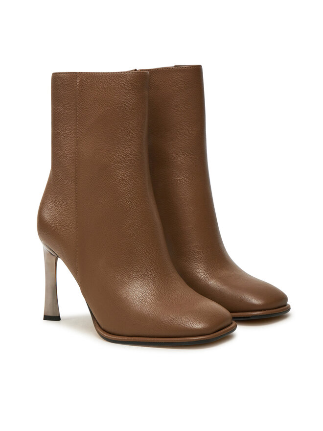 MICHAEL Michael Kors Botki MICHAEL Michael Kors Kelsea Leather Boot 40F4KLHE5L Brązowy