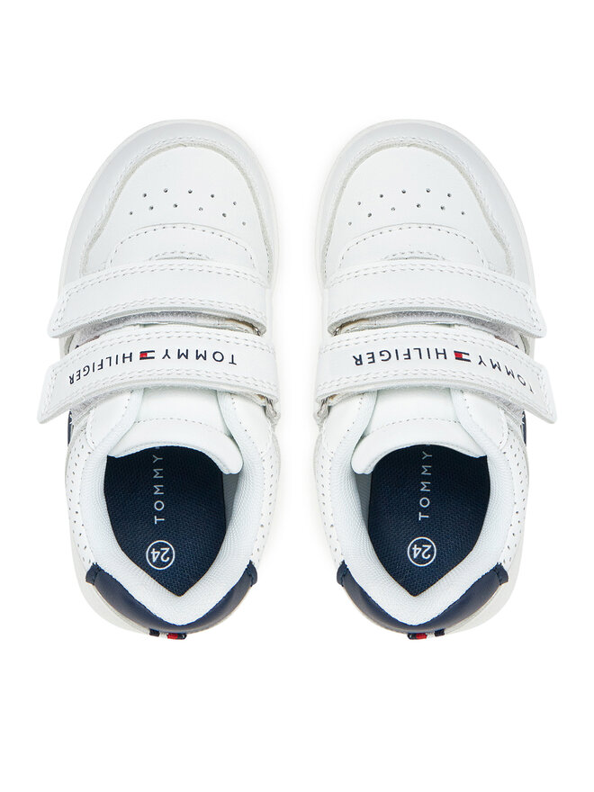 Tommy Hilfiger Sneakersy Tommy Hilfiger Flag Low Cut Velcro Sneaker T1X9-33841-1355 M Biały