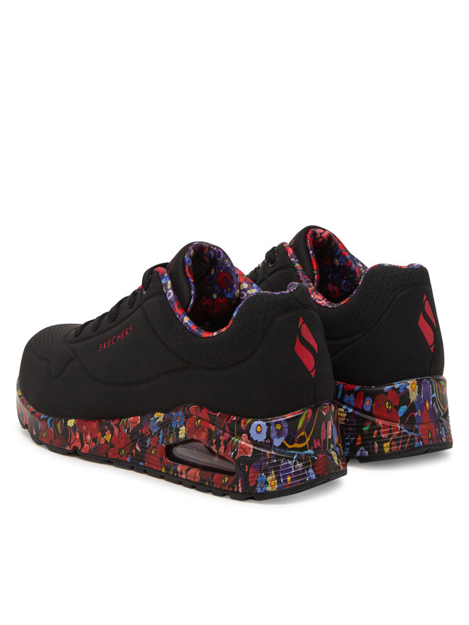 Skechers Sneakersy Skechers Uno-Majestic Garden 155583/BKMT Czarny