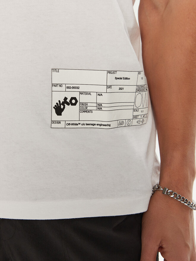 Off-White Off-White Футболка OMAA027T22JER0010110 Білий Regular Fit