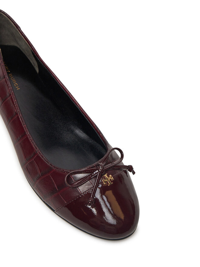 Tory Burch Baleriny Tory Burch Cap Toe Ballet 165365 Bordowy