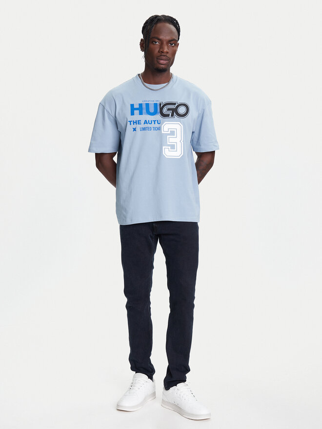 HUGO HUGO T-Shirt Nesite 50544168 Hellblau Loose Fit