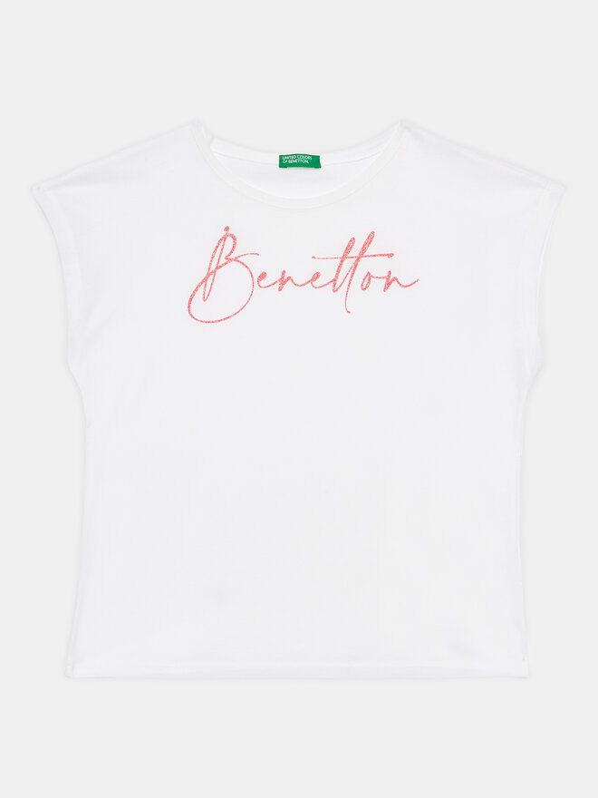 United Colors Of Benetton United Colors Of Benetton T-Shirt 3I1XC10C0 Weiß Regular Fit