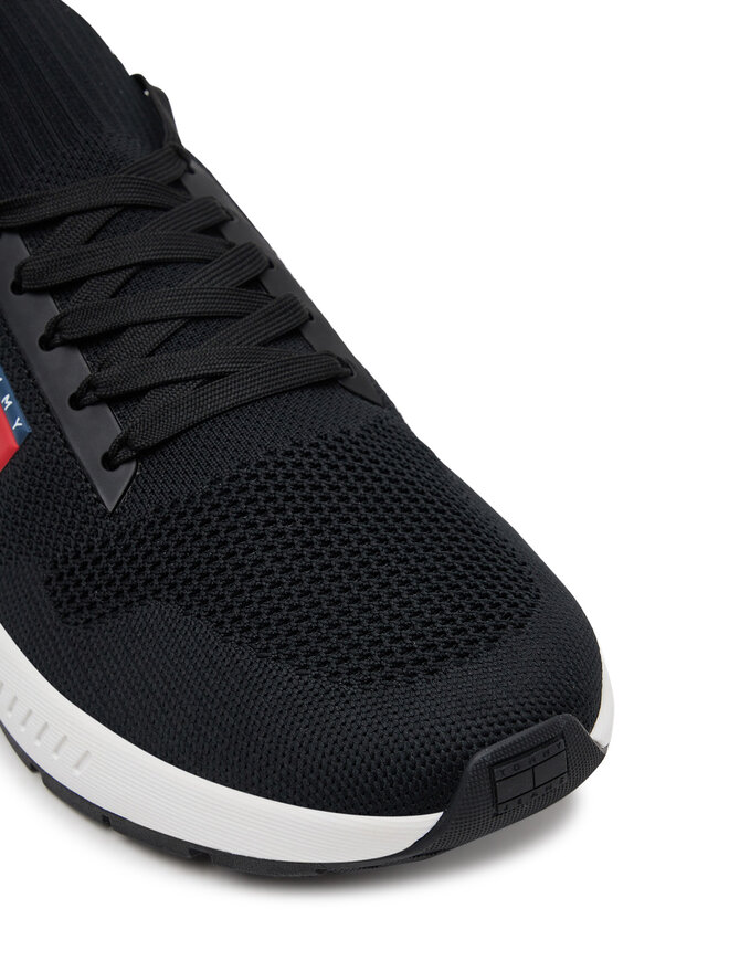 Tommy Jeans Снікерcи Tommy Jeans Runner Kntitted EM0EM01555 Чорний