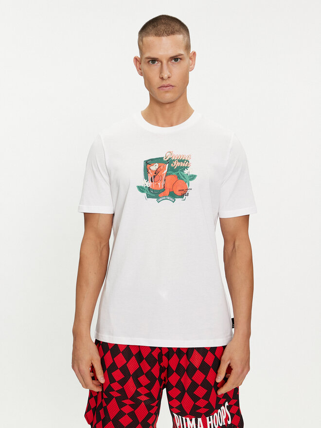 Puma Puma T-Shirt Graphics Spritz 625414 Λευκό Regular Fit