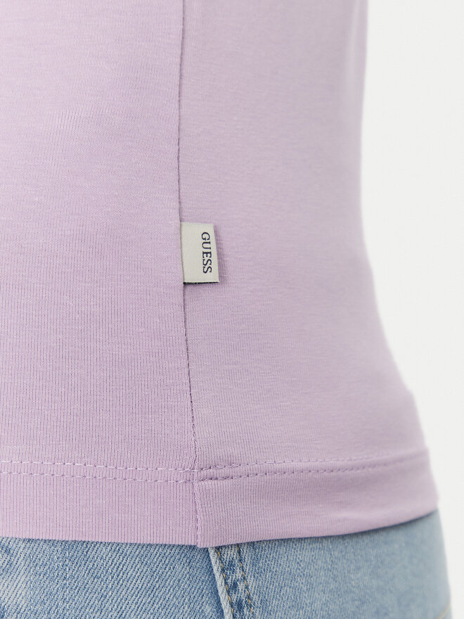 Guess Jeans Guess Jeans Marškinėliai W4YI01 J1314 Violetinė Slim Fit