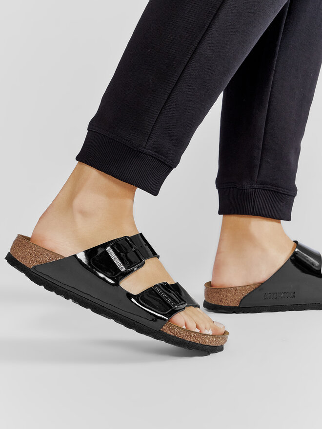 Birkenstock arizona black patent on sale
