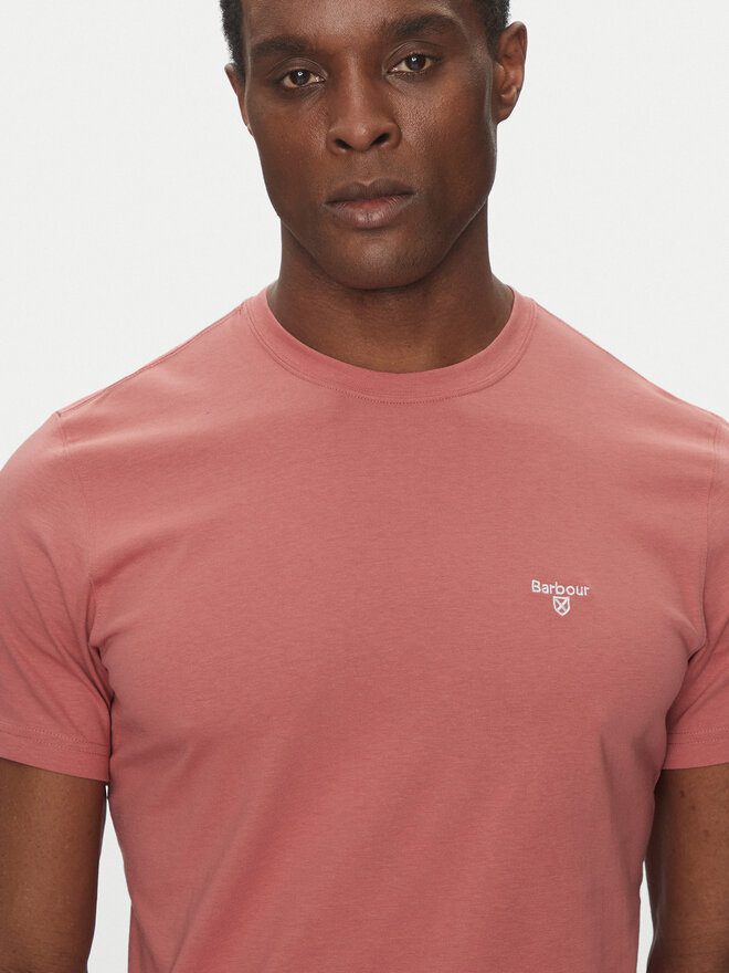 Barbour Barbour Marškinėliai Essential Sports MTS0331PI55 Rožinė Tailored Fit