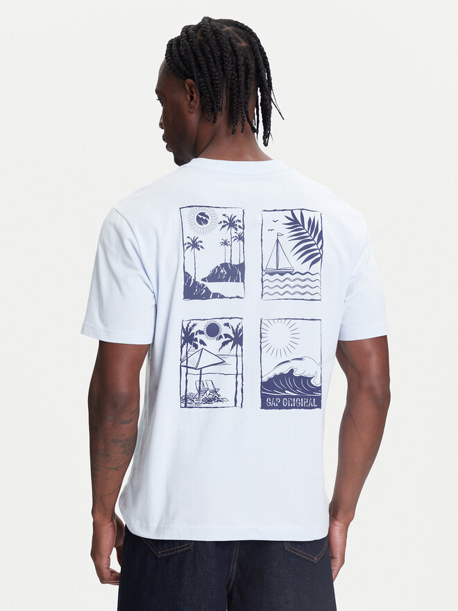 Gap Gap Camiseta 768925-01 Azul Regular Fit