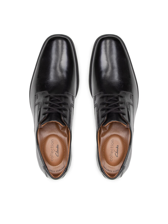 Clarks Туфлі Clarks Tilden Plain 261103507 Чорний