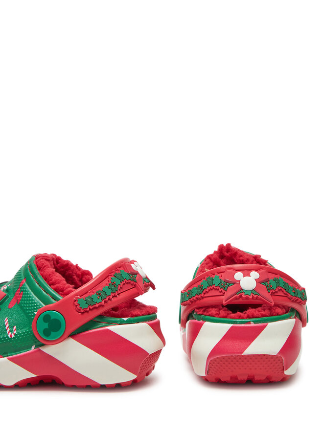 Crocs Klapki Crocs Classic Mickey Xmass Lined Clog T 210815 Zielony