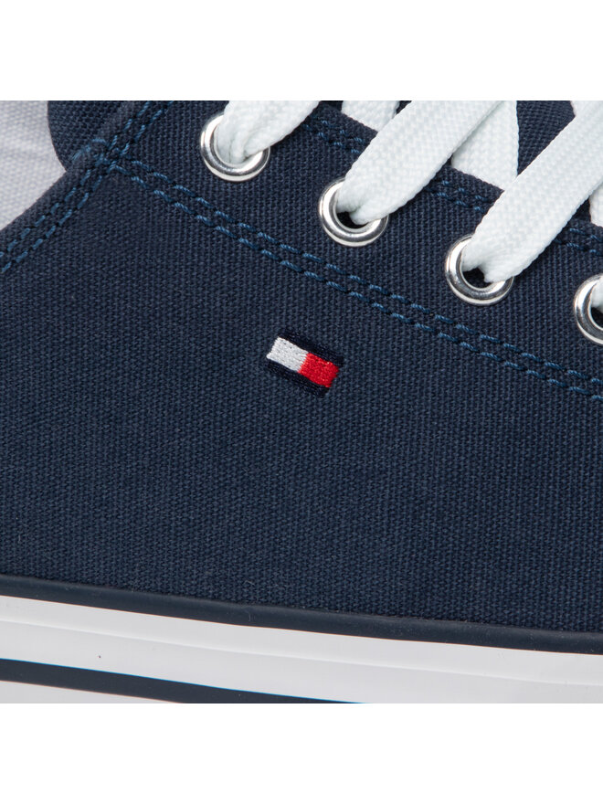 Tommy Hilfiger Tenisice Tommy Hilfiger Low Cut Lace-Up Sneaker T3X4-32207-0890 S Tamnoplava