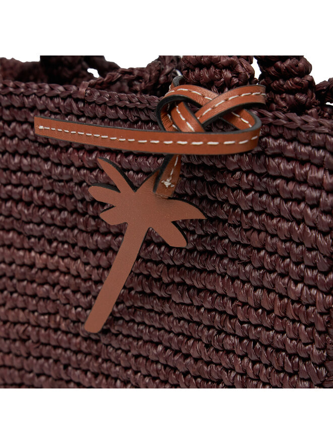 Manebi Torebka Manebi Handcrafted Raffia Sunset Bag Mini V 7.4 CO Brązowy