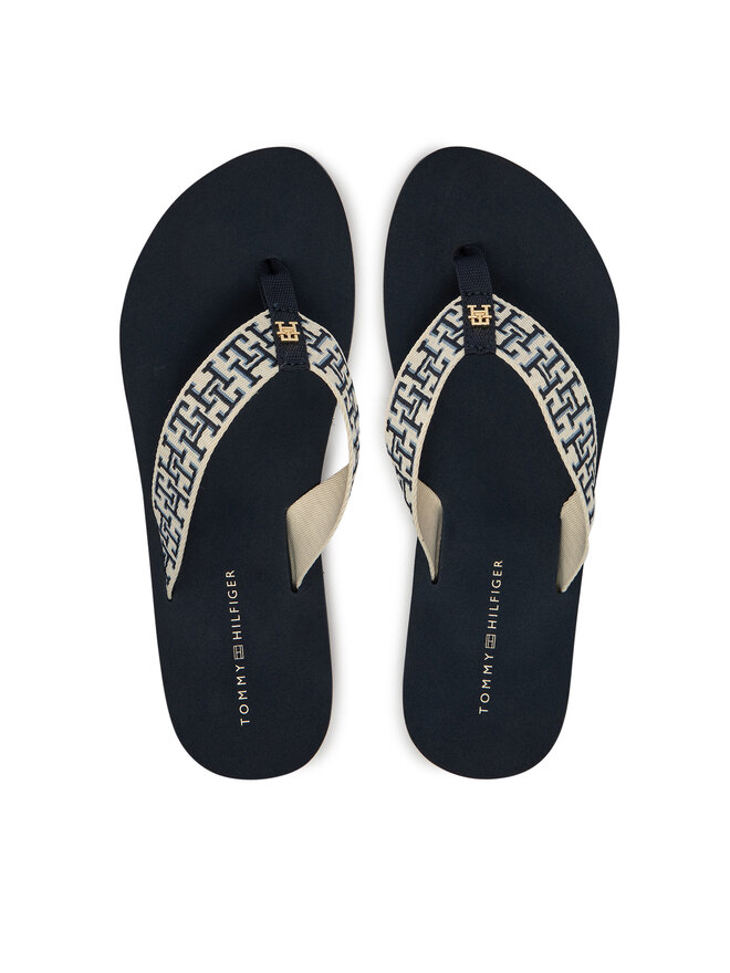 Tommy Hilfiger Zehentrenner Tommy Hilfiger Th Corporate Sandal FW0FW09610 Dunkelblau