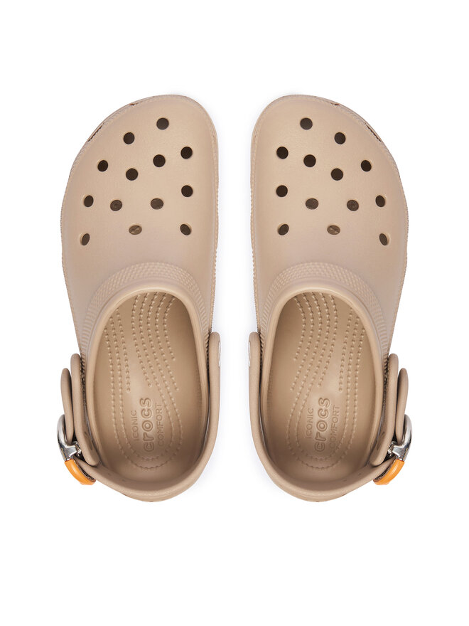 Crocs Pantoletten Crocs Classic Platform Buckle Clog 213230 Beige