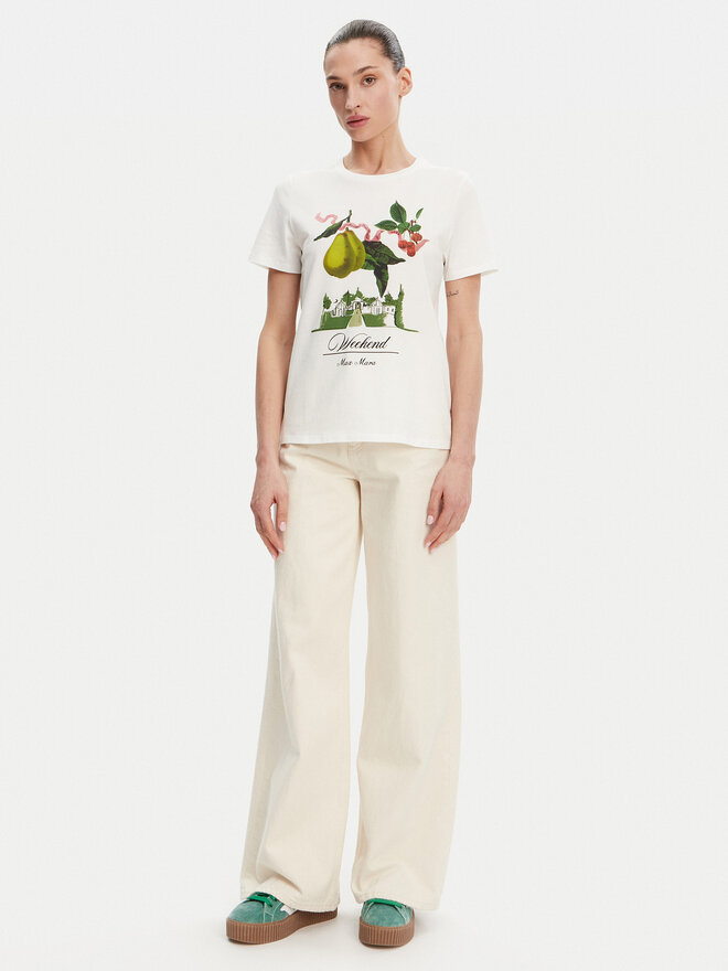 Weekend Max Mara Weekend Max Mara Camiseta Teiera 2515971052 Blanco Regular Fit