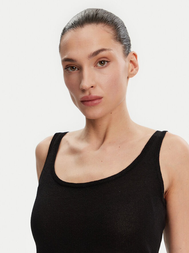 Guess Guess Τοπ W5GR16 Z3E22 Μαύρο Regular Fit