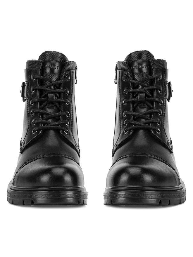 Lanetti Schnürschuhe Lanetti BENGAL-03 MBS Schwarz