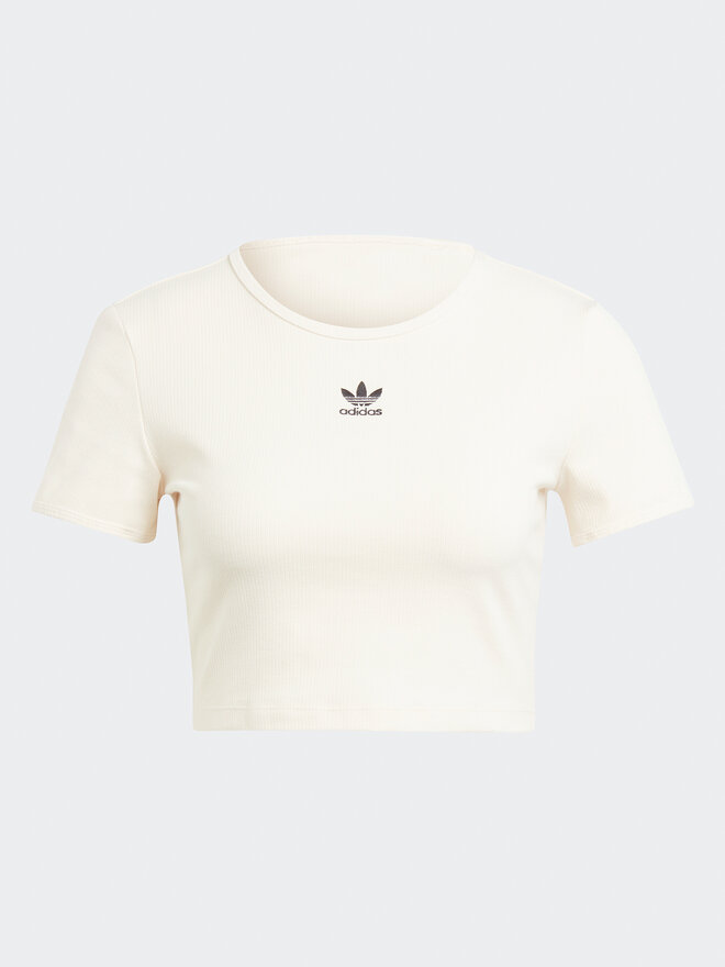 adidas adidas Marškinėliai Essentials IJ7804 Smėlio Slim Fit