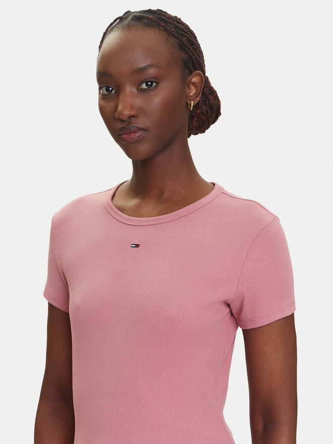 Tommy Jeans Tommy Jeans Camiseta Essential DW0DW17383 Rosa Slim Fit