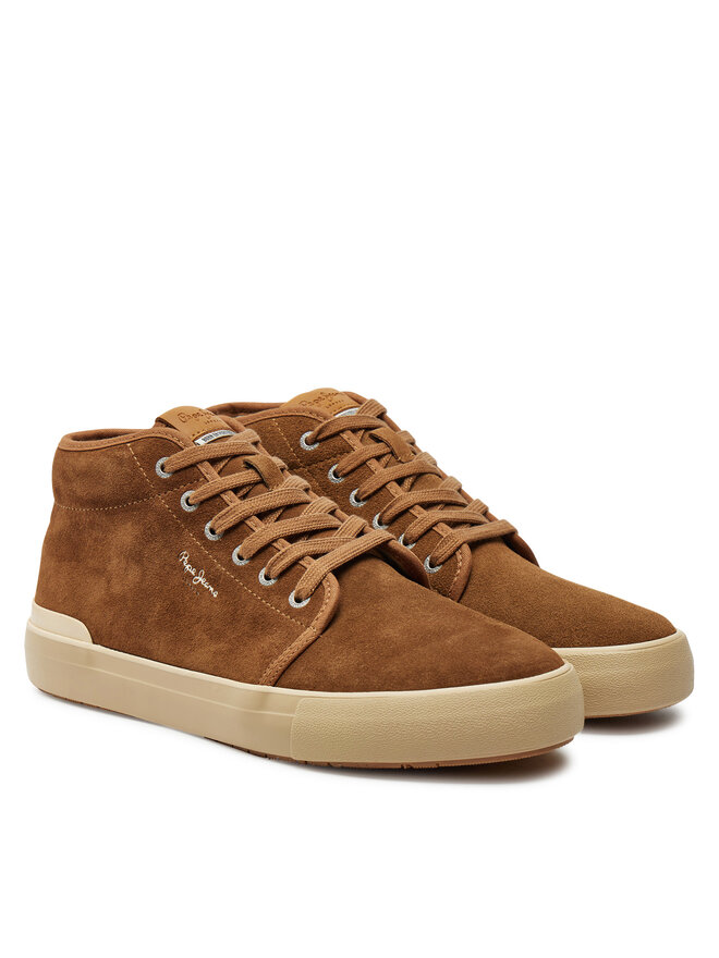 Pepe Jeans Sneakersy Pepe Jeans Ben Top PMS31051 Hnedá