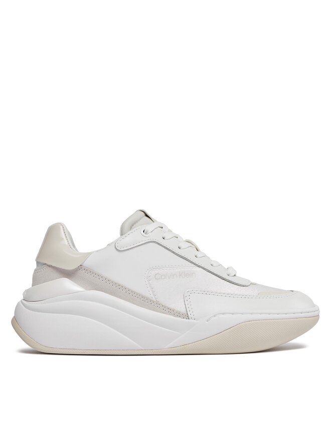 Calvin Klein Снікерcи Calvin Klein Cloud Wedge Lace Up-Pearlized HW0HW02040 Білий