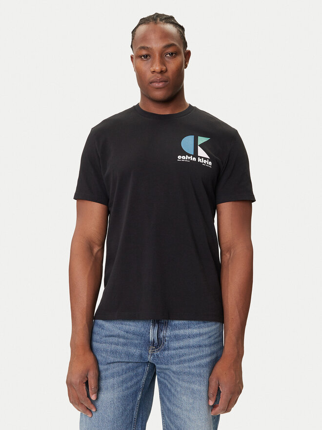 Calvin Klein Jeans Calvin Klein Jeans T-Shirt Bauhaus Logo LV04RC827G Schwarz Regular Fit