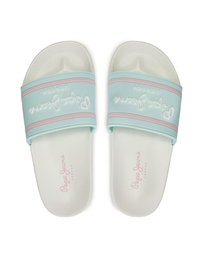 Pepe Jeans Klapki Pepe Jeans Slider Logo G PGS70061 Niebieski