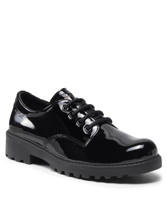 Geox Oxford cipők Geox J Casey G. C J0420C 000HH C9999 S Fekete