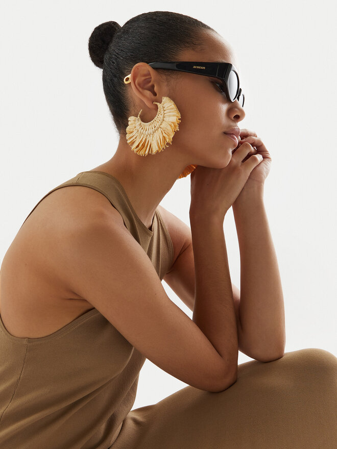 JACQUEMUS Сонцезахисні окуляри JACQUEMUS JAC4C1SUN Чорний