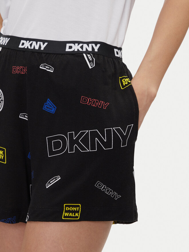 DKNY DKNY Pižama YI70051 Juoda Regular Fit