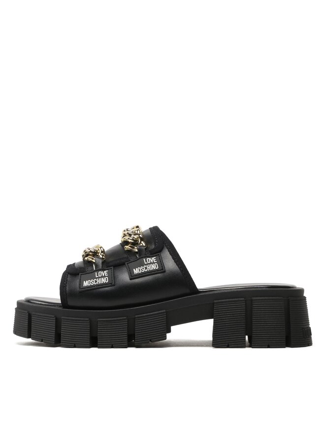 LOVE MOSCHINO Şlapi LOVE MOSCHINO JA28586G0GIE0000 Negru