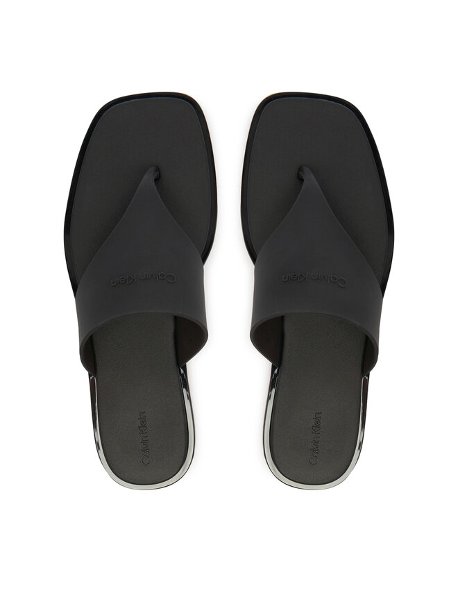 Calvin Klein Zehentrenner Calvin Klein Jelly Sandal Thong Mat Tran Tpu HW0HW02964 Schwarz