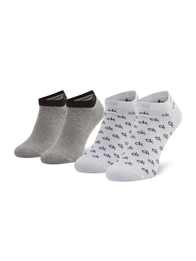 Calvin Klein 2 pares de calcetines cortos unisex Calvin Klein 701218715 Gris