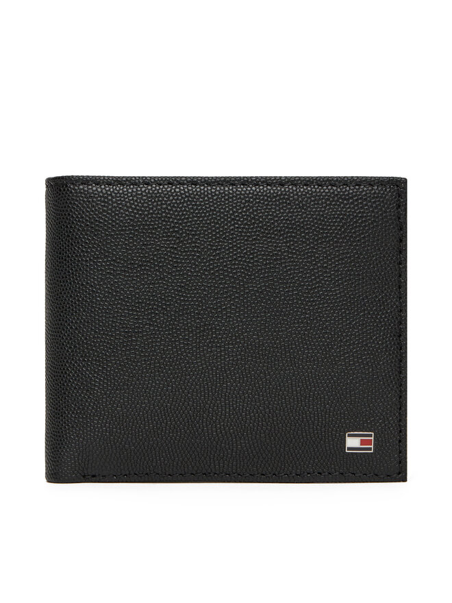 Tommy Hilfiger Veľká pánska peňaženka Tommy Hilfiger Th Flag Cc And Coin AM0AM13519 Čierna