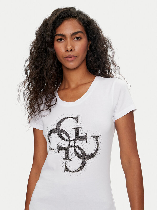 Guess Guess Футболка W4YI37 J1314 Білий Regular Fit