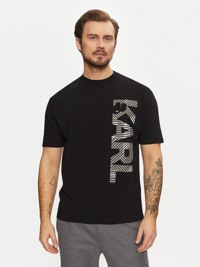KARL LAGERFELD KARL LAGERFELD Póló 755198 551221 Fekete Regular Fit