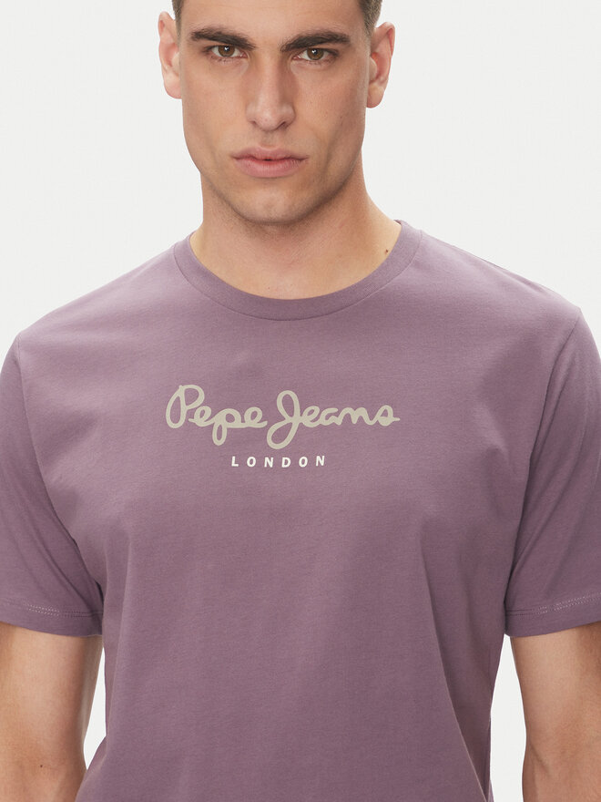 Pepe Jeans Pepe Jeans Marškinėliai Eggo N PM508208 Violetinė Regular Fit