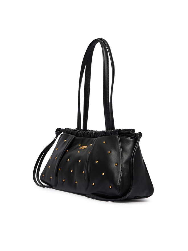 Tommy Hilfiger Handtasche Tommy Hilfiger Soft Leather Shoulder Bag Studs AW0AW19338 Schwarz