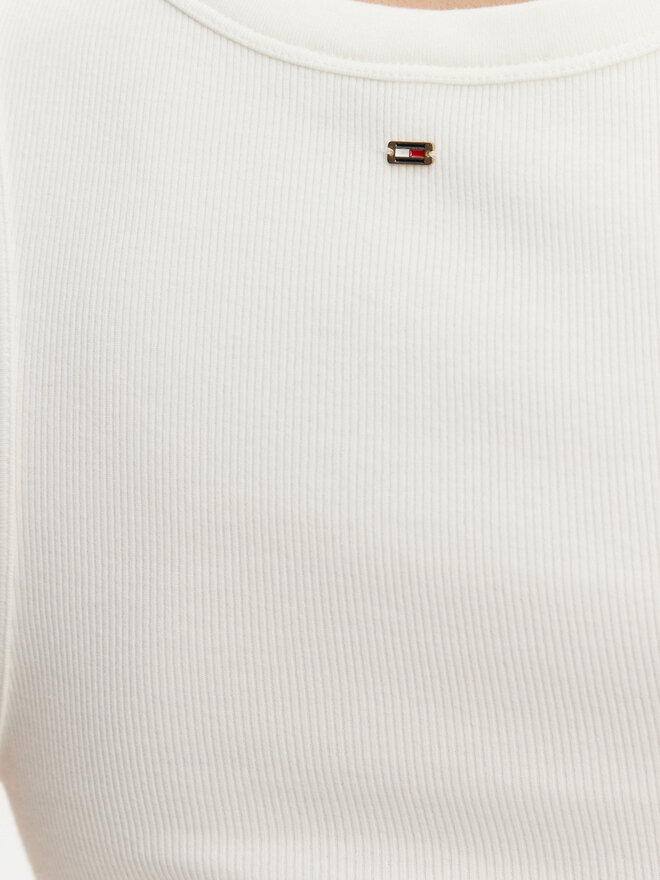 Tommy Hilfiger Tommy Hilfiger Τοπ Henley WW0WW43920 Λευκό Slim Fit