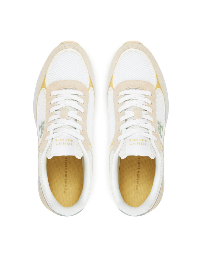 Tommy Hilfiger Sneakersy Tommy Hilfiger Casual Fashion Runner Mix FW0FW08324 Béžová