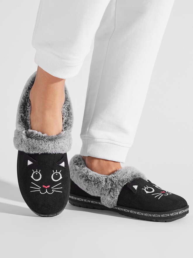 Skechers Παντόφλες Σπιτιού Skechers Meow Pajamas 33355/BLK Μαύρο