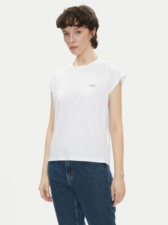 Pepe Jeans Pepe Jeans T-Shirt Blooma PL506030 Λευκό Regular Fit