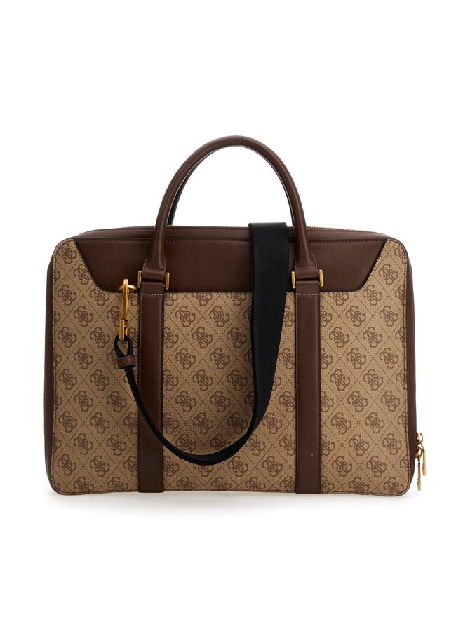 Guess Brašna na notebook Guess Vezzola Smart HMEVZL P3138 Béžová