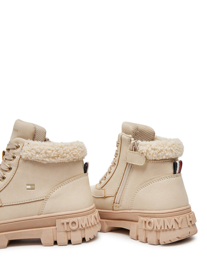 Tommy Hilfiger Bakancs Tommy Hilfiger Lace-Up Bootie T1A5-33597-1628 S Bézs