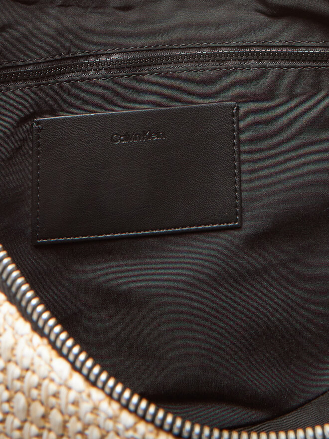 Calvin Klein Τσάντα Calvin Klein Pinched Raffia Large Shoulder Ba LV04F3060G Μπεζ